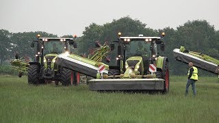 Geslaagde eerste CLAAS hooibouw demo in Leunen Trekkerweb [upl. by Norrahc]