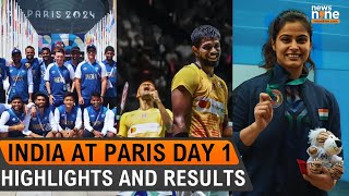 Paris Olympics 2024 India at Paris Olympics Day 1 Highlights and Results  News9 [upl. by Tnairb629]