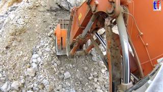 Hitachi ZX870H3 LD amp OampK K556 w ACTION CAM Quarry  Steinbruch Germany 2014 2 [upl. by Necaj]