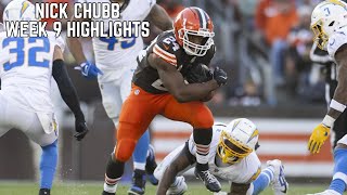 Nick Chubb EVERY CARRY vs Chargers 🔥  NFL Highlights [upl. by Nyrhtak]