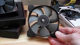 Noctua NFF12 Industrial PPC 2000 RPM vs Corsair SP 120 Quiet 1450 RPM Fans [upl. by Haney]