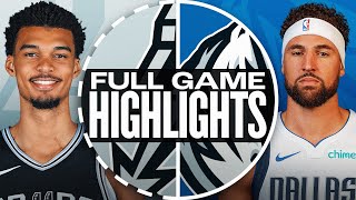 SPURS at MAVERICKS  FULL GAME HIGHLIGHTS  October 24 2024 [upl. by Bradway528]