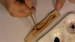 Making a custom leather belt 7  как сделать кожаный ремень  painting belt loops [upl. by Lahcim]