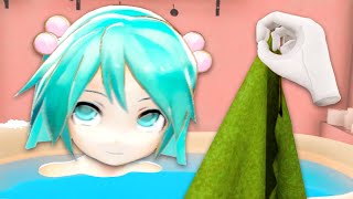 Bath Time with My Waifu Gets WEIRD in Viva Project VR [upl. by Siletotsira]