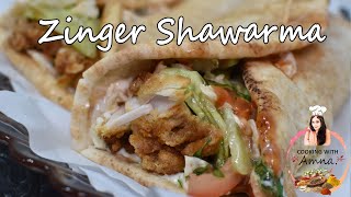 Zinger Shawarma By Cooking with Amna [upl. by Eirrab858]