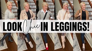 Look Chic In Leggings  Outfit Ideas for Women Over 50 [upl. by Adala]