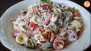 ENSALADA DE PASTA TRICOLOR CON ATÚN Y TOMATES CHERRY [upl. by Regan]