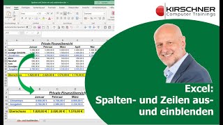 Excel Spalten und Zeilen mit nur 1 Klick Aus und einblenden  nur bestimmte Informationen anzeigen [upl. by Hickey]