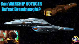 Warship Voyager VS Cardassian Dreadnought  Star Trek Ship Battles  Bridge Commander [upl. by Borries]