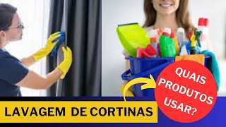 Quais os produtos usados na Lavagem de Cortinas [upl. by Ima]