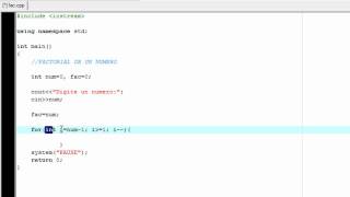 factorial de un numero en C [upl. by Niarda]