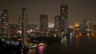 Zeitrafferaufnahmen vom Balkon Chatrium Hotel Riverside Bangkok [upl. by Onailil]