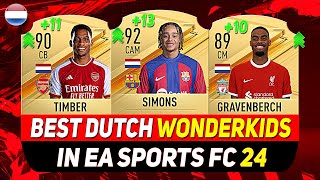 EA FC 24 WONDERKIDS🇳🇱✸ BEST YOUNG DUTCH TALENTS IN CAREER MODE ft XAVI SIMONS GRAVENBERCH TIMBER [upl. by Lemert164]