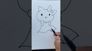 Hello Kitty for kids 😱🔥 kids kidsvideo shorts drawing [upl. by Guerin]