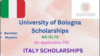 University of Bologna ItalyApplication 2024  Fully funded scholarship No IELTSNo Application Fee [upl. by Acimot292]