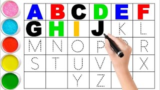 Collection of uppercase amp lowercase alphabet dotted lines ABCD alphabet writing alphabet song A Z [upl. by Hubble419]