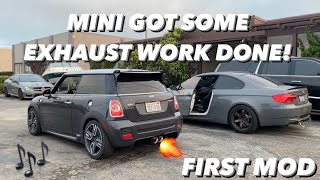 SECONDARY CAT RESONATOR AND A MUFFLER DELETE ON A R56 MINI COOPER IS A MUST [upl. by Adaminah]