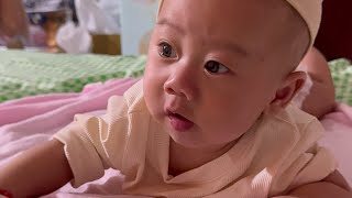 Fem adorable little boy Fem yuze kidsvideo babyboy newbornbaby babycute baby [upl. by Esilahc]