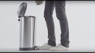 simplehuman semiround step trash can  10L [upl. by Yrolg313]