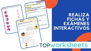 COMO HACER FICHAS Y EXÁMENES INTERACTIVOS  TUTORIAL TOPWORKSHEETS [upl. by Abe]