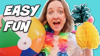 7 LUAU PARTY GAMES Everyone Will LOVE [upl. by Iruyas]