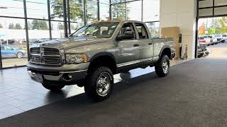 15326 2005 DODGE RAM 2500 QUAD CAB SHORT BED LARAMIE 59L CUMMINS 4X4 ZERO RUST PACBRAKE 33”BFG KO3 [upl. by Ahsahtan]