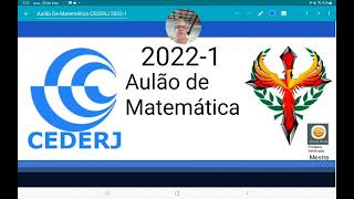 Aulão de matemática CEDERJ 20221 [upl. by Ylrebmit]