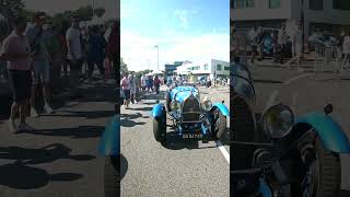 Caroline Bugatti driving BACKWARDS through the crowd  automobile oldtimer history oldschool [upl. by Norabel]