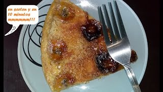 TARTA DE PLÁTANO EN SARTÉN EN 10 MINUTOS DELICIOSA [upl. by Nueovas725]