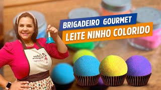 Brigadeiro Gourmet de Leite Ninho Colorido [upl. by Akimehs]