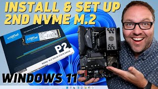 How to Install amp Set Up a Second NVMe M2 SSD  Windows 11 [upl. by Elleirua360]