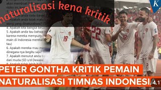 pak pieter gontha kritik pemain naturalisasi timnas indonesiatimnastimnasgarudatrendingworldcup [upl. by Gael588]