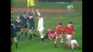 CONTROVERSIAL JPR WILLIAMS DISALLOWED TRY  WALES V NEW ZEALAND  1972 RUGBY MATCH  CARDIFF ARMS [upl. by Nonregla]