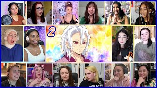 Demon Slayer Season 2 Episode 9 Girls Reaction Mashup  Entertainment District Arc Ep 2 [upl. by Nylodam]