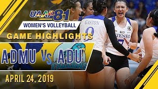 UAAP 81 WV ADMU vs AdU  Game Highlights  April 24 2019 [upl. by Casabonne779]