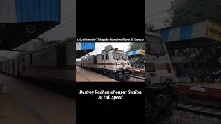 Dangerous 😱🔥 Titagarh Ispat Express destroy Radhamohonpur Station at 130kmph🔥 [upl. by Oirram]