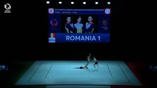 Gabriel BOCSER Sarmiza NICULESCU amp Mihai Alin POPA ROU  2021 Aerobics Europeans trios final [upl. by Meuser]