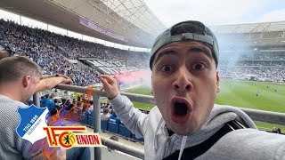 CHOREO PYROS und PLATZSTURM ALLES DABEI🤩🔥 TSG HOFFENHEIM vs UNION BERLIN  Stadionvlog [upl. by Eekaz]