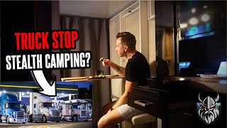 Stealth Uhaul Camping at a Truck Stop [upl. by Grados]