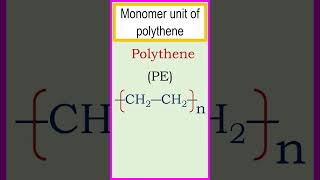 Monomer unit of polythene or polyethylene chemistry [upl. by Mather]