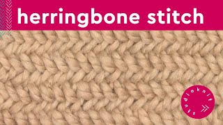 Herringbone Stitch Knitting Pattern 2 Row Repeat [upl. by Slayton]