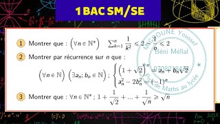 Raisonnement par récurrence — Exercice — Logique mathématiques — 1 BAC SMSE [upl. by Jeffrey]