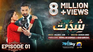 Shiddat Episode 01 Eng Sub  Muneeb Butt  Anmol Baloch  12th February 2024  HAR PAL GEO [upl. by Thamora]