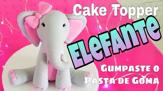 Como hacer un Elefante en pasta de goma  Cake topper  Tutorial  Keiri Craft [upl. by Pressman]