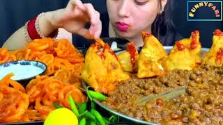 UNLIMITED SAMOSA AND PAKORA MUKBANG ASMA EATING SHOW [upl. by Pride]