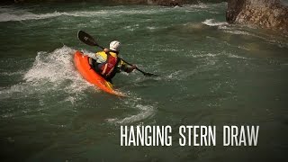 How to Do a Hanging Stern Draw Stroke  Intermediate Whitewater Kayaking Skills Series [upl. by Marje]