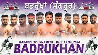 🔴Live Badrukhan Sangrur Kabaddi Tournament 11102024www123Livein [upl. by Yrrum]