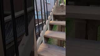 Trex rain scape deck wood deck boards installed  Railings going up [upl. by Gyimah534]