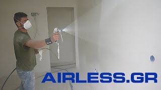 AIRLESS ZACHARIOU GRACO GH 5040 SPRAYING PLASTER PART 1 ΨΕΚΑΣΜΟΣ ΣΤΟΚΟΥ [upl. by Ledoux238]