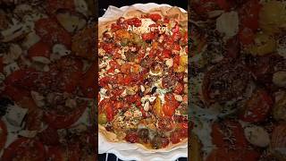 Tarte tomate chèvre fruits secs veganrecipes recettefacile dryfruits tomato goatcheese recipe [upl. by Ahsauqram]